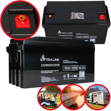 Bateria Extralink AGM 12V 65Ah Maintenance-Free