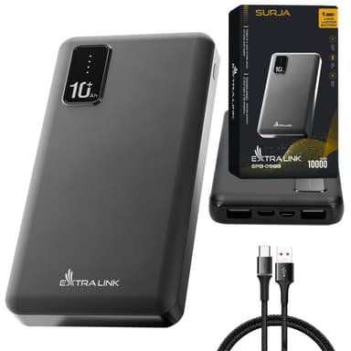 Power Bank Extralink EPB-098B 10000mAh Black USB-C